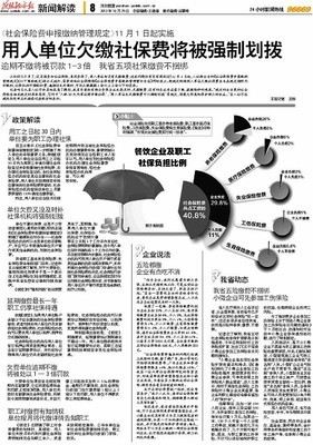 濟(jì)寧用人單位若逾期不繳社保費(fèi)，將被強(qiáng)制劃撥
